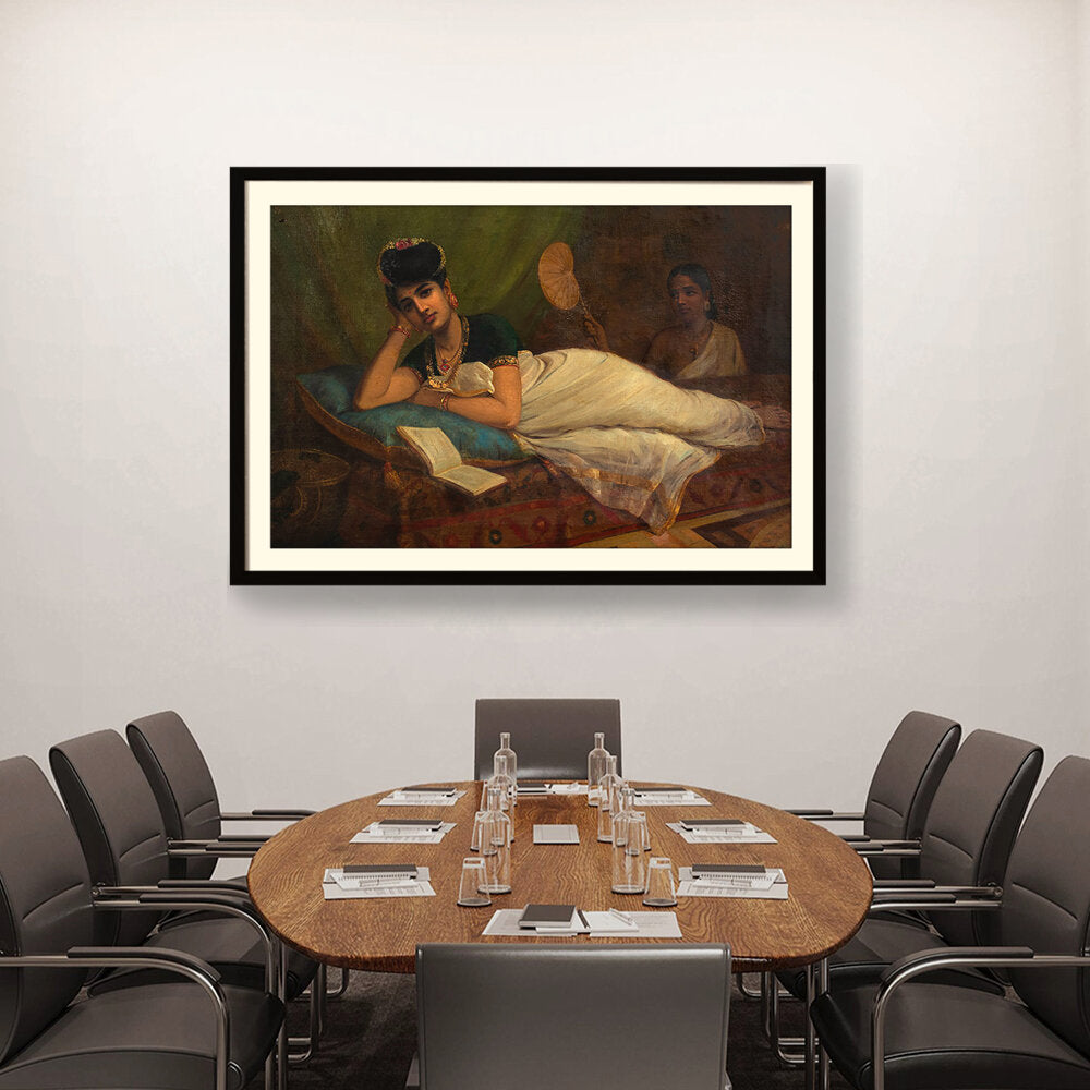 A Reclining Nair Lady - WALL MOUNT FRAME