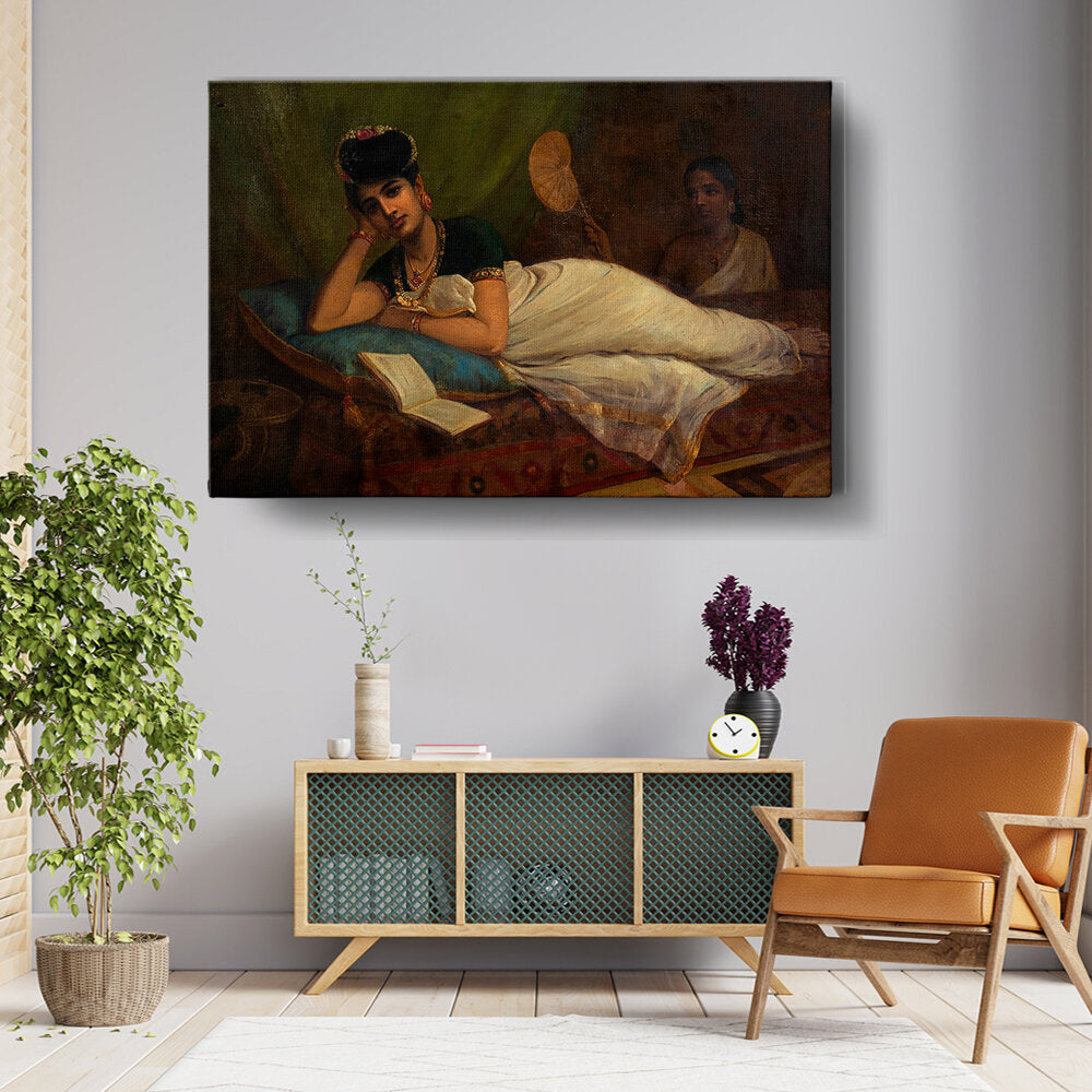 A Reclining Nair Lady - Wall Canvas