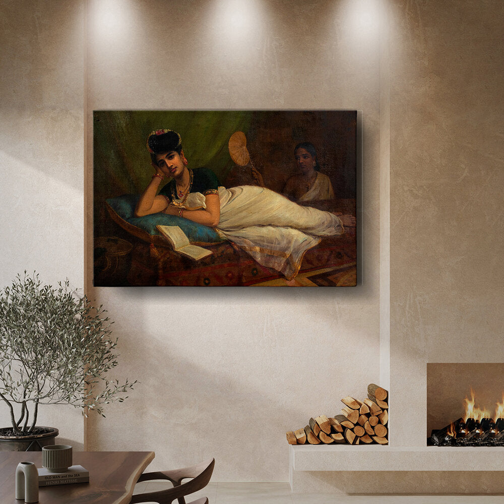 A Reclining Nair Lady - Wall Canvas