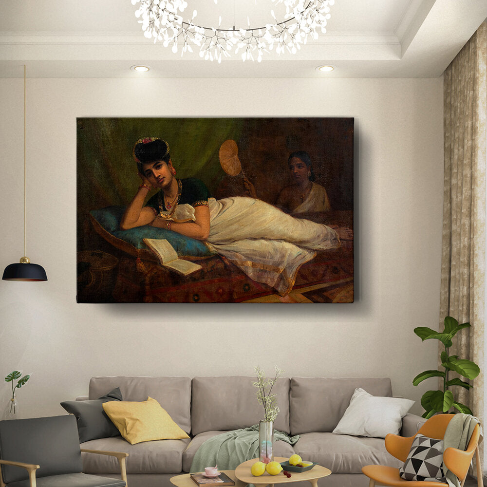 A Reclining Nair Lady - Wall Canvas