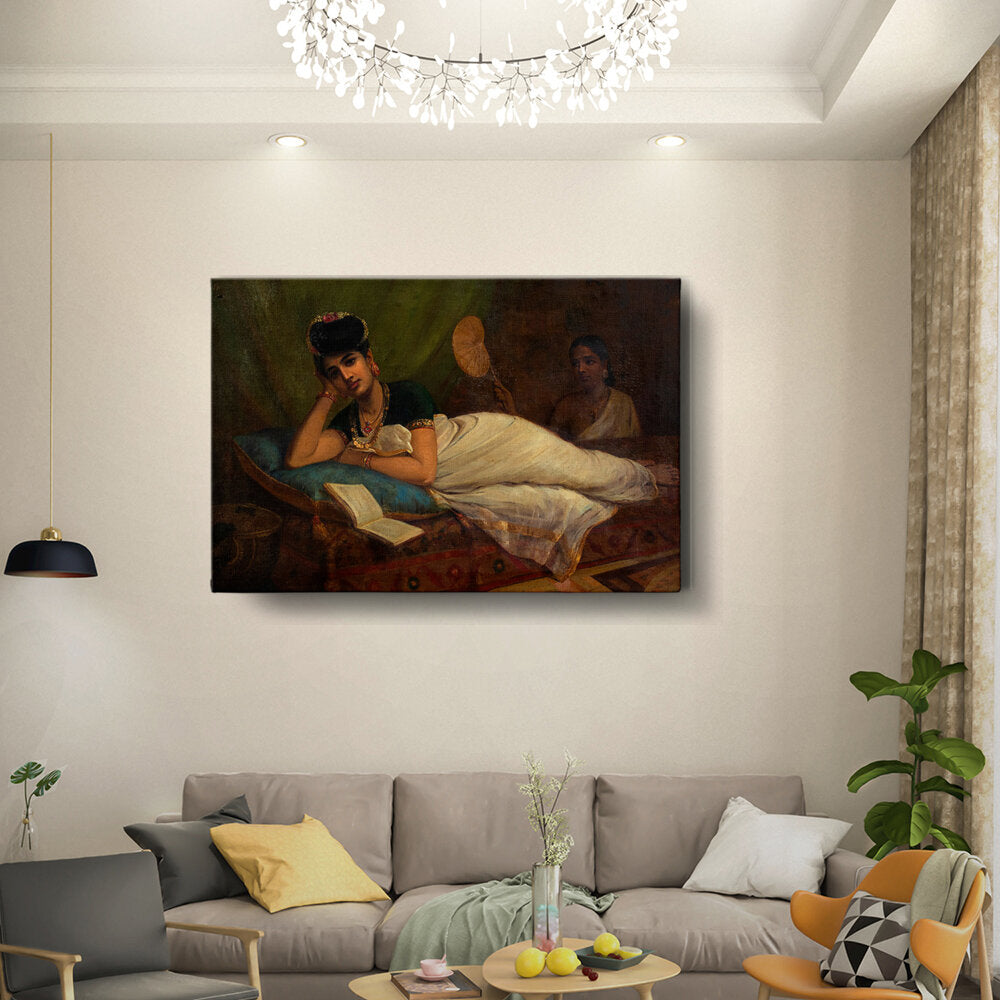 A Reclining Nair Lady - Wall Canvas