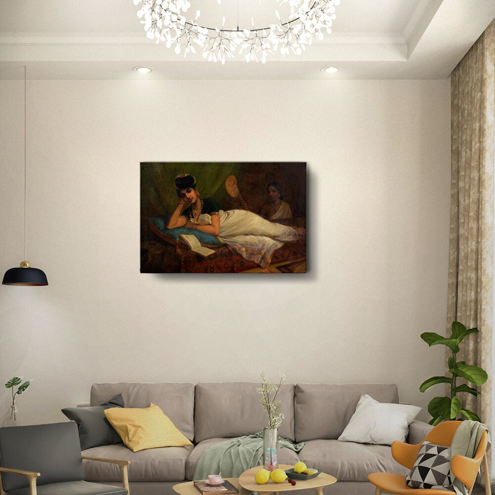 A Reclining Nair Lady - Wall Canvas