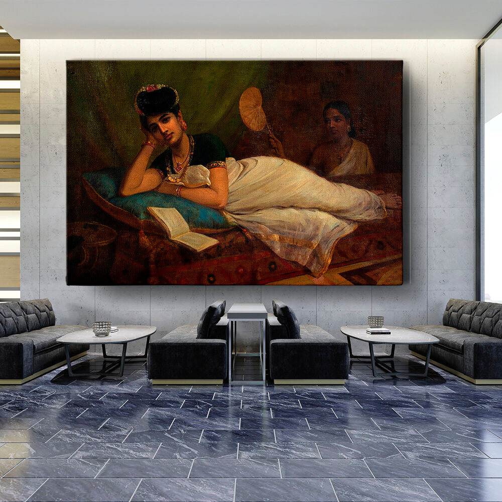 A Reclining Nair Lady - Wall Canvas