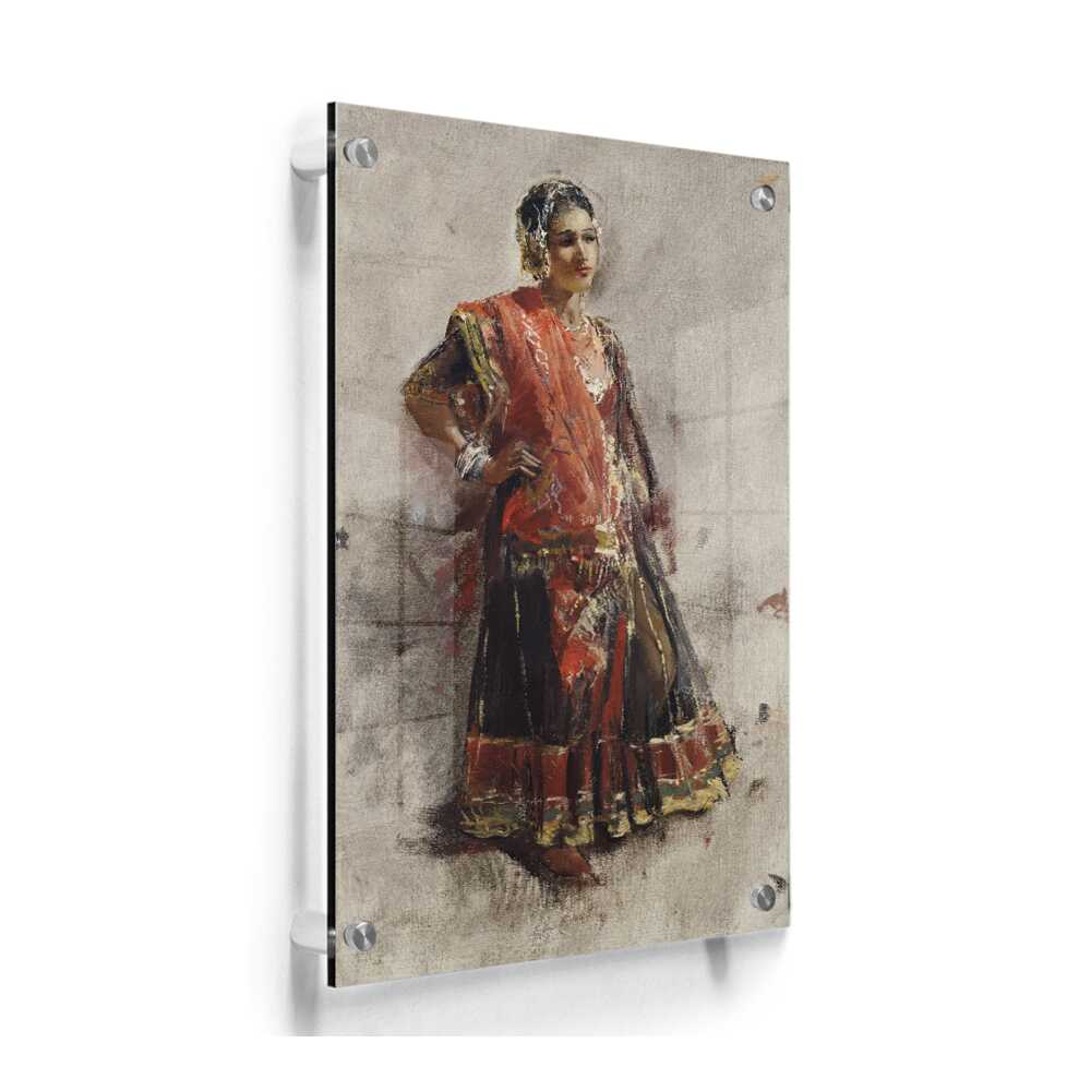 Indian Dancing Girl - Acrylic Wall Photo