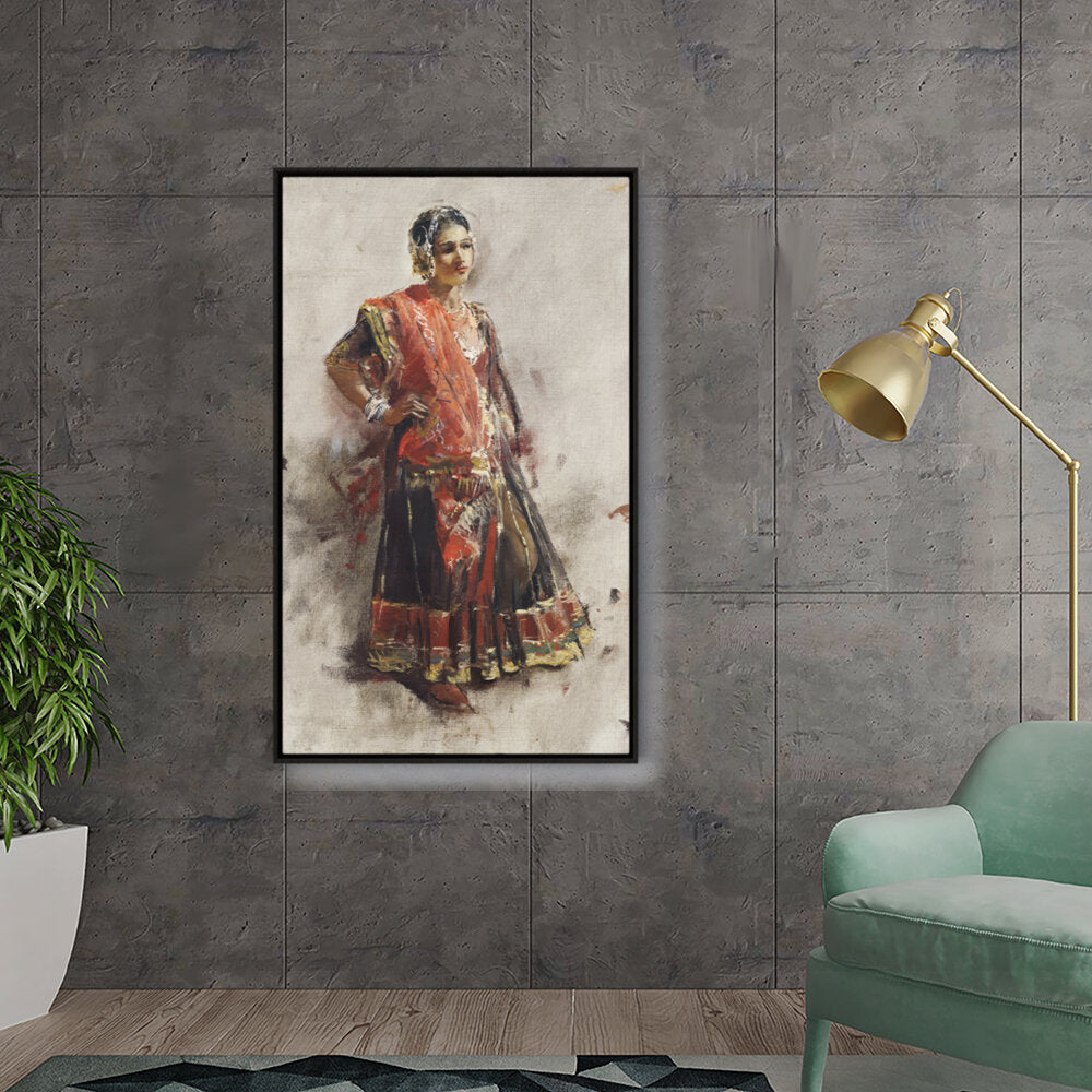 Indian Dancing Girl - FLOATING FRAME
