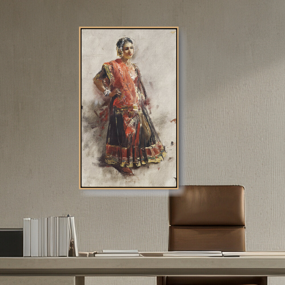 Indian Dancing Girl - FLOATING FRAME