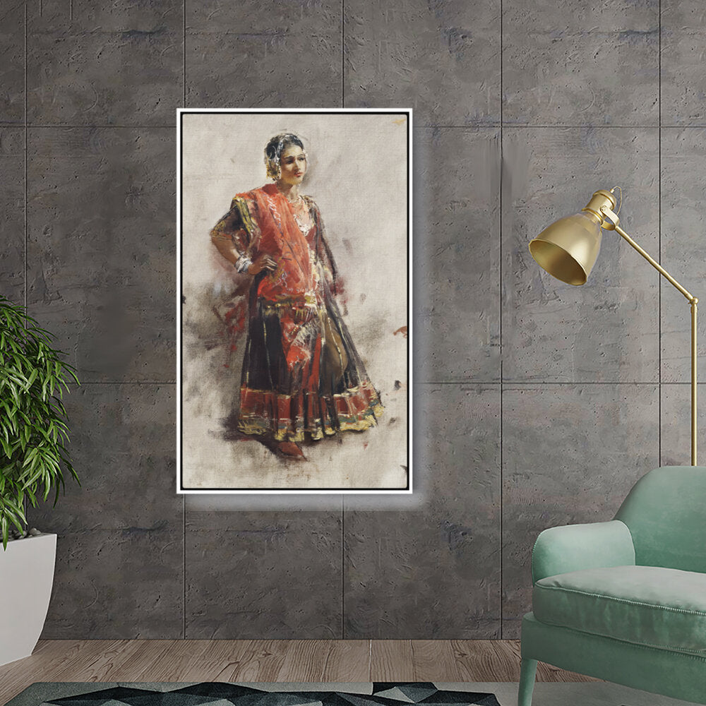 Indian Dancing Girl - FLOATING FRAME