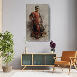 Indian Dancing Girl - Wall Canvas