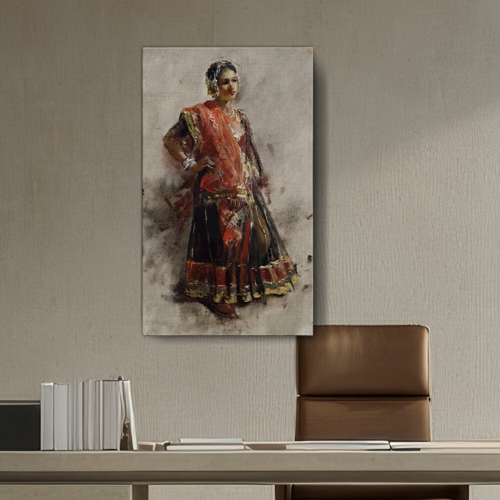 Indian Dancing Girl - Wall Canvas