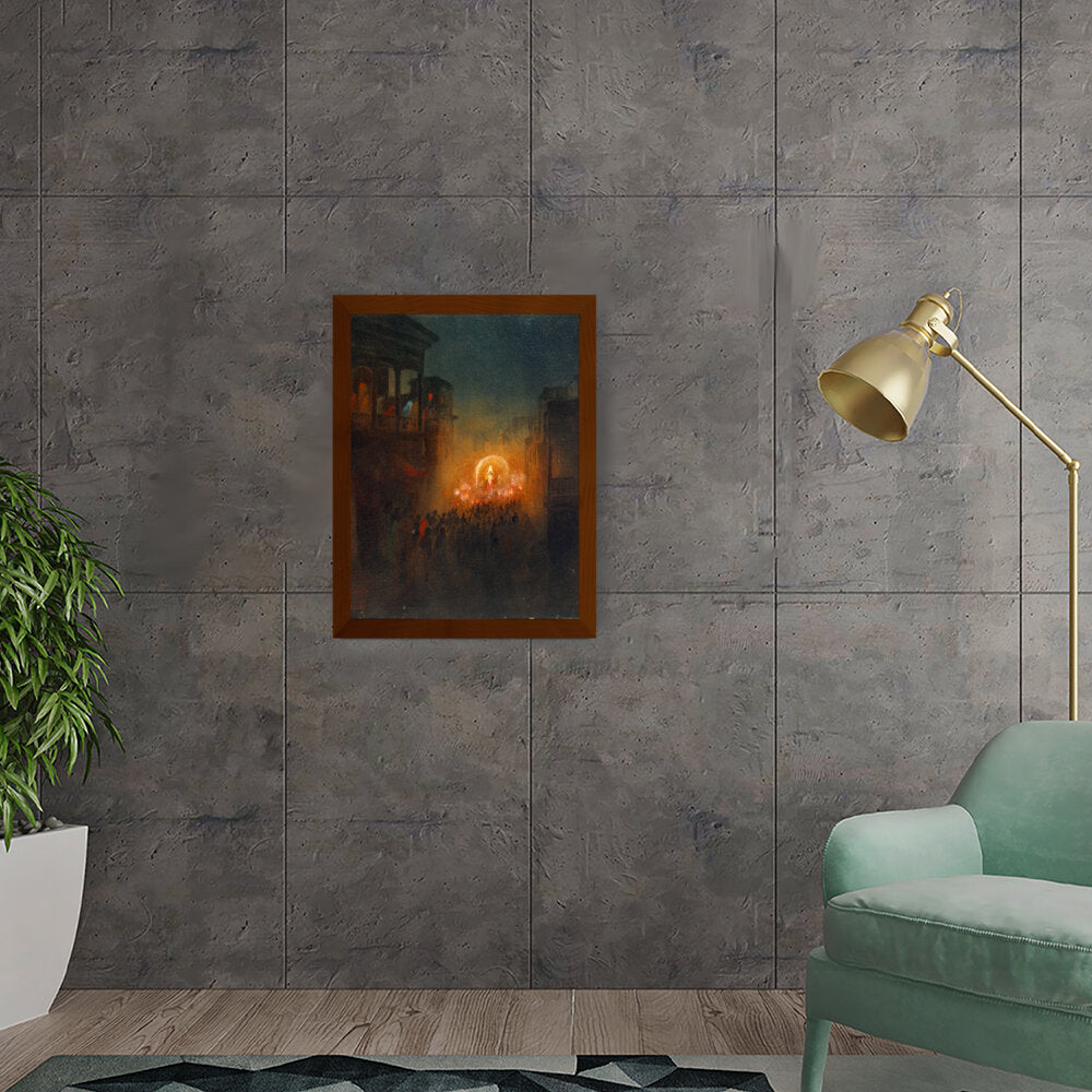 Pratima Visarjan - Framed Canvas