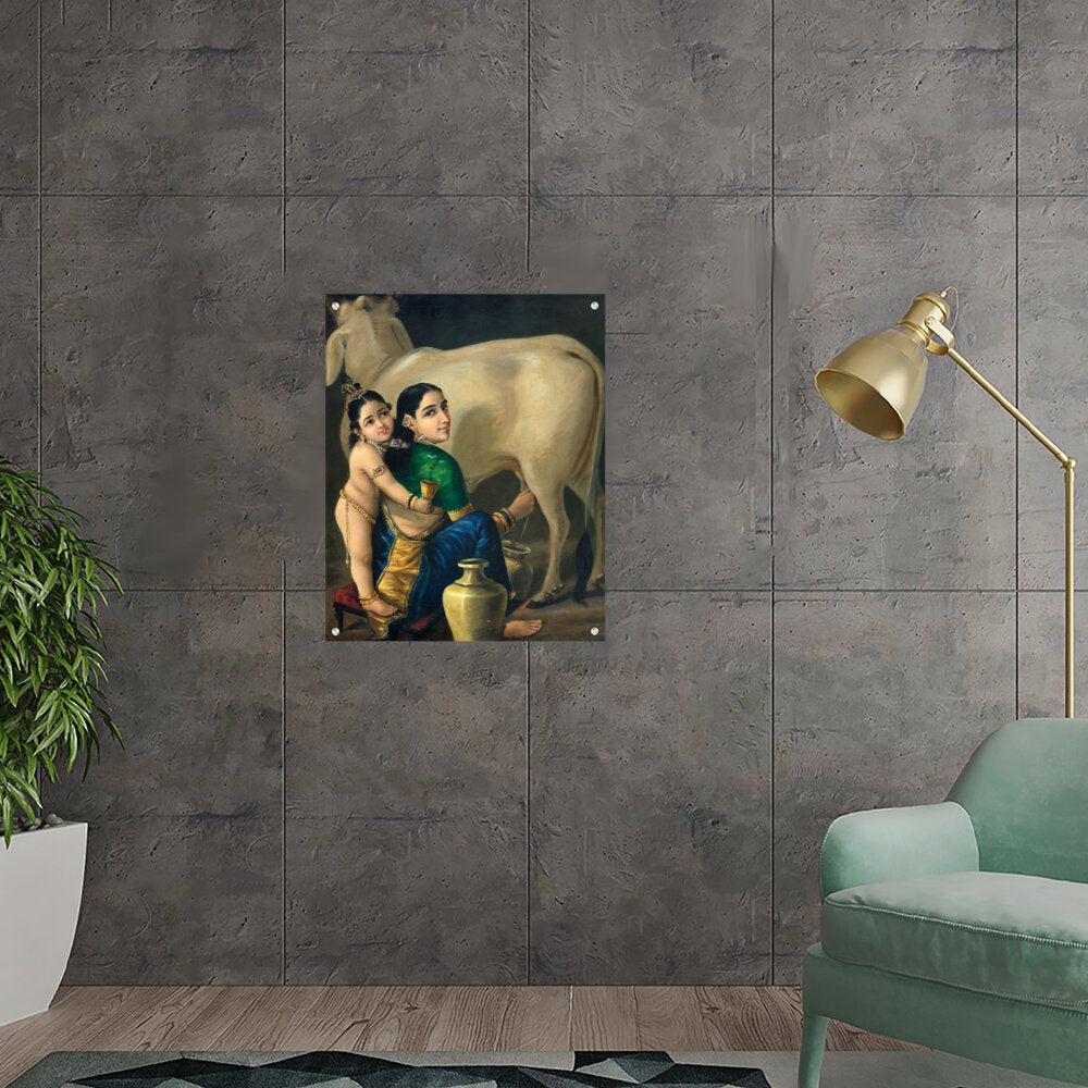 Yashoda And Krishna - Acrylic Wall Photo