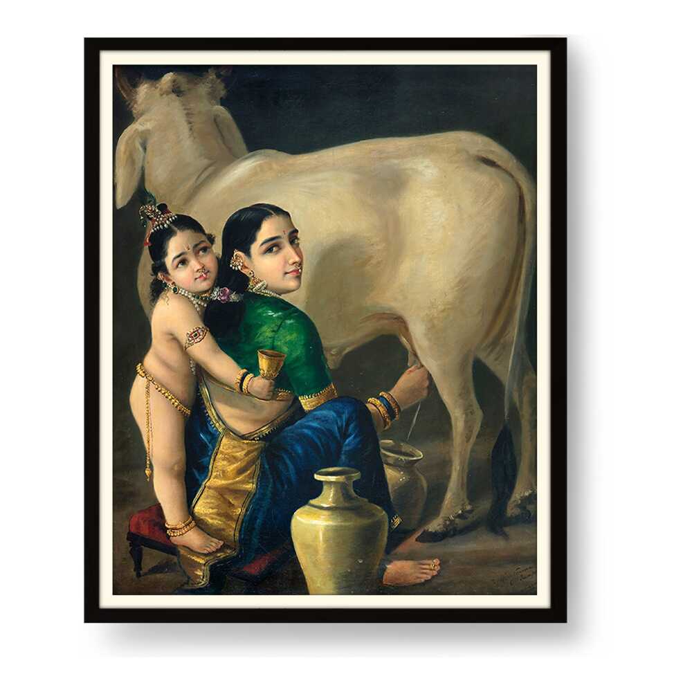 Yashoda And Krishna - WALL MOUNT FRAME