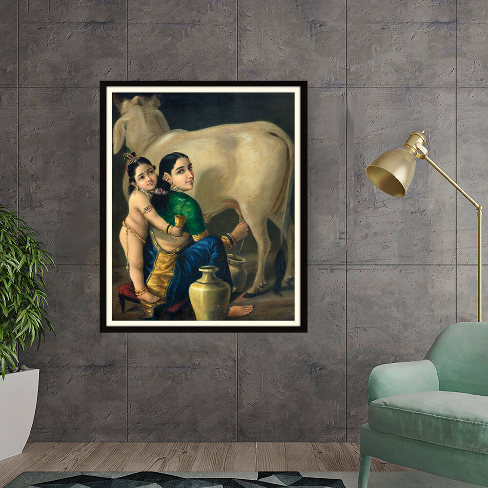 Yashoda And Krishna - WALL MOUNT FRAME