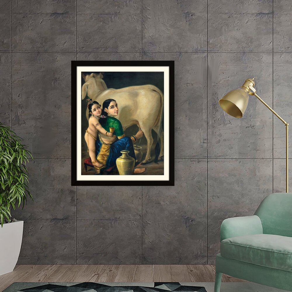 Yashoda And Krishna - WALL MOUNT FRAME