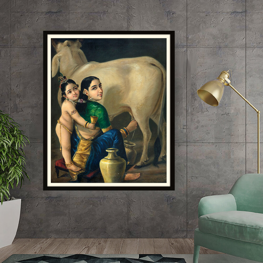 Yashoda And Krishna - WALL MOUNT FRAME