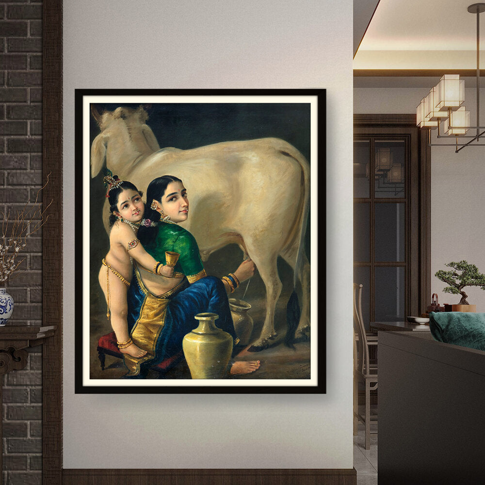 Yashoda And Krishna - WALL MOUNT FRAME