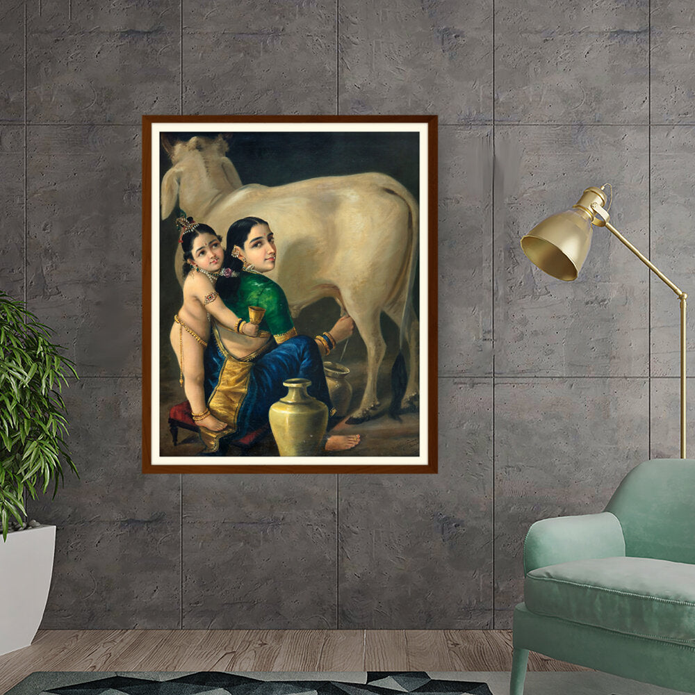 Yashoda And Krishna - WALL MOUNT FRAME