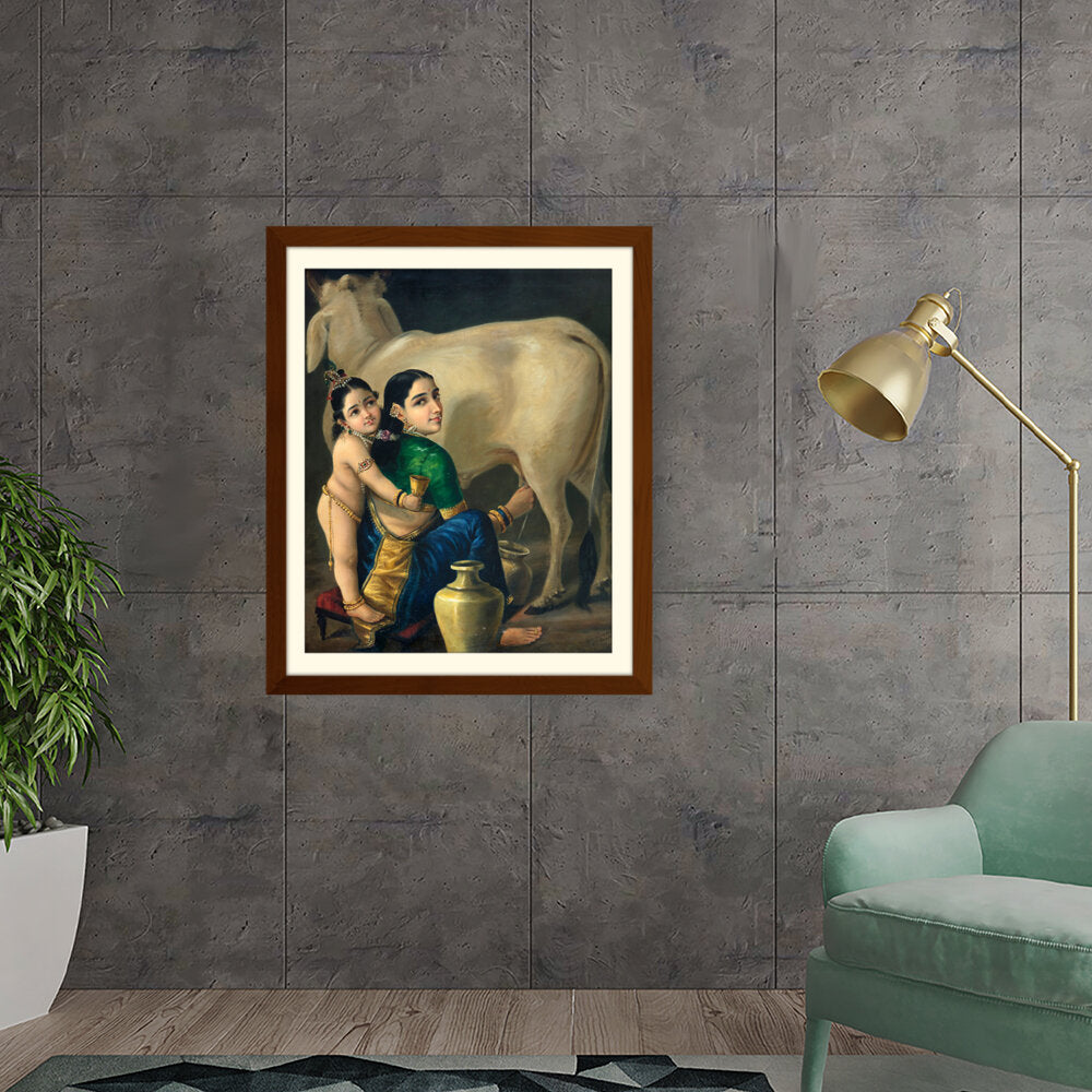 Yashoda And Krishna - WALL MOUNT FRAME