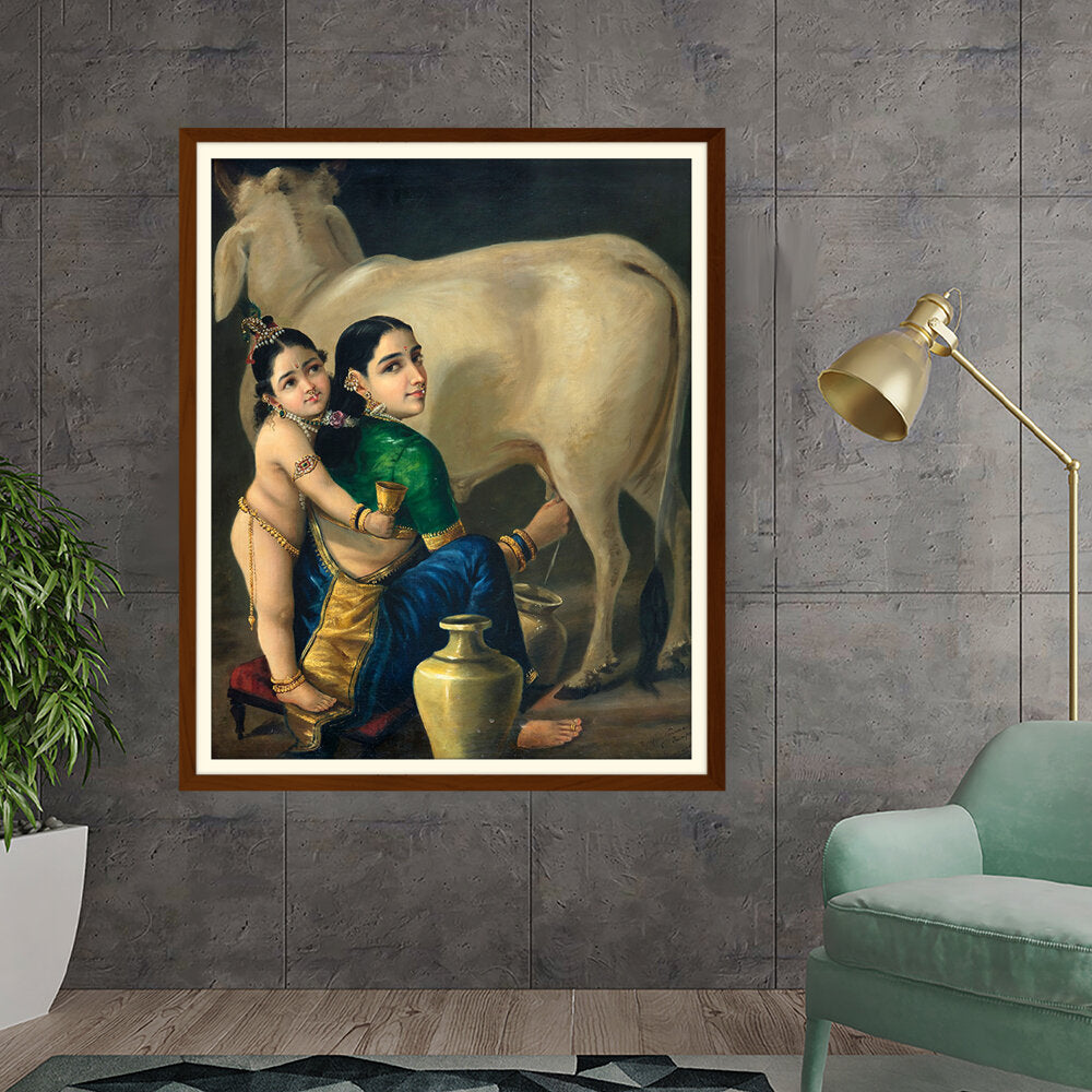 Yashoda And Krishna - WALL MOUNT FRAME