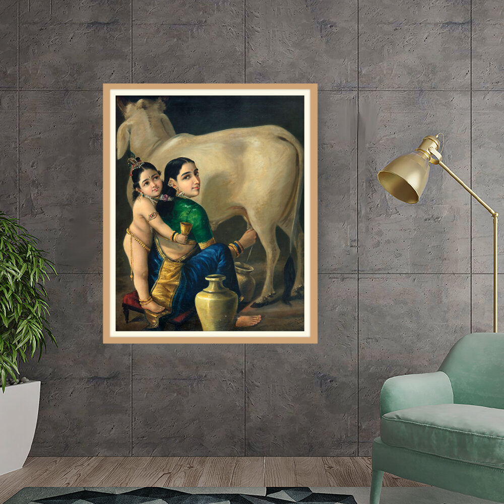 Yashoda And Krishna - WALL MOUNT FRAME