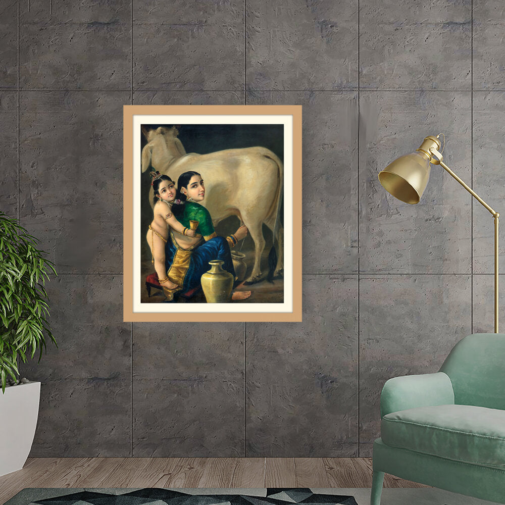 Yashoda And Krishna - WALL MOUNT FRAME