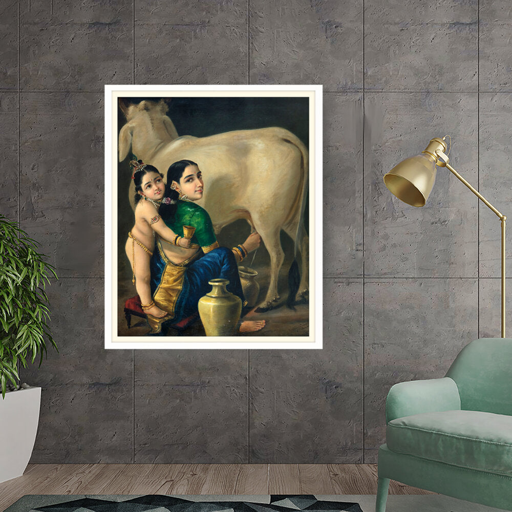 Yashoda And Krishna - WALL MOUNT FRAME