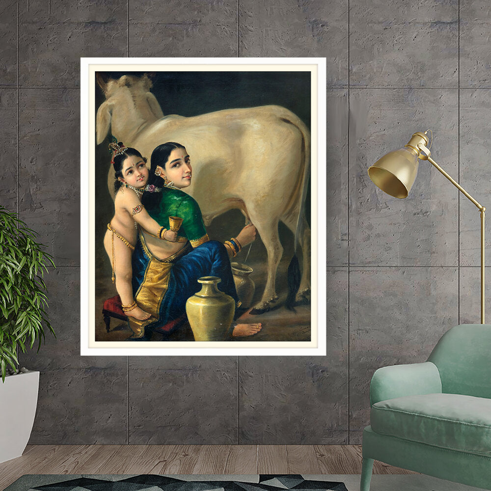 Yashoda And Krishna - WALL MOUNT FRAME