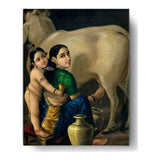 Yashoda And Krishna - Wall Canvas