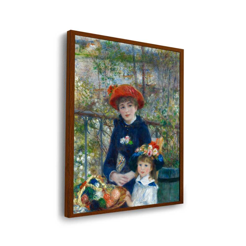 Two Sisters On The Terrace - Framed Canvas