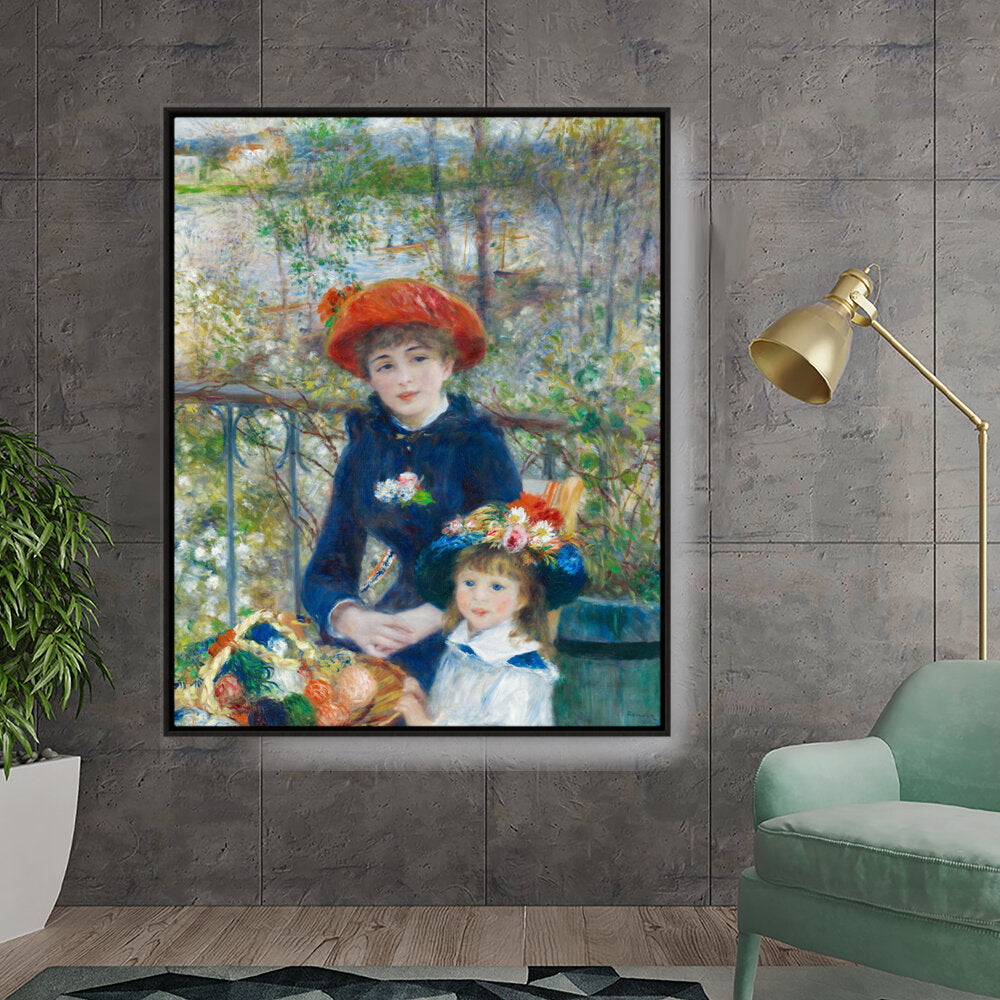 Two Sisters On The Terrace - FLOATING FRAME