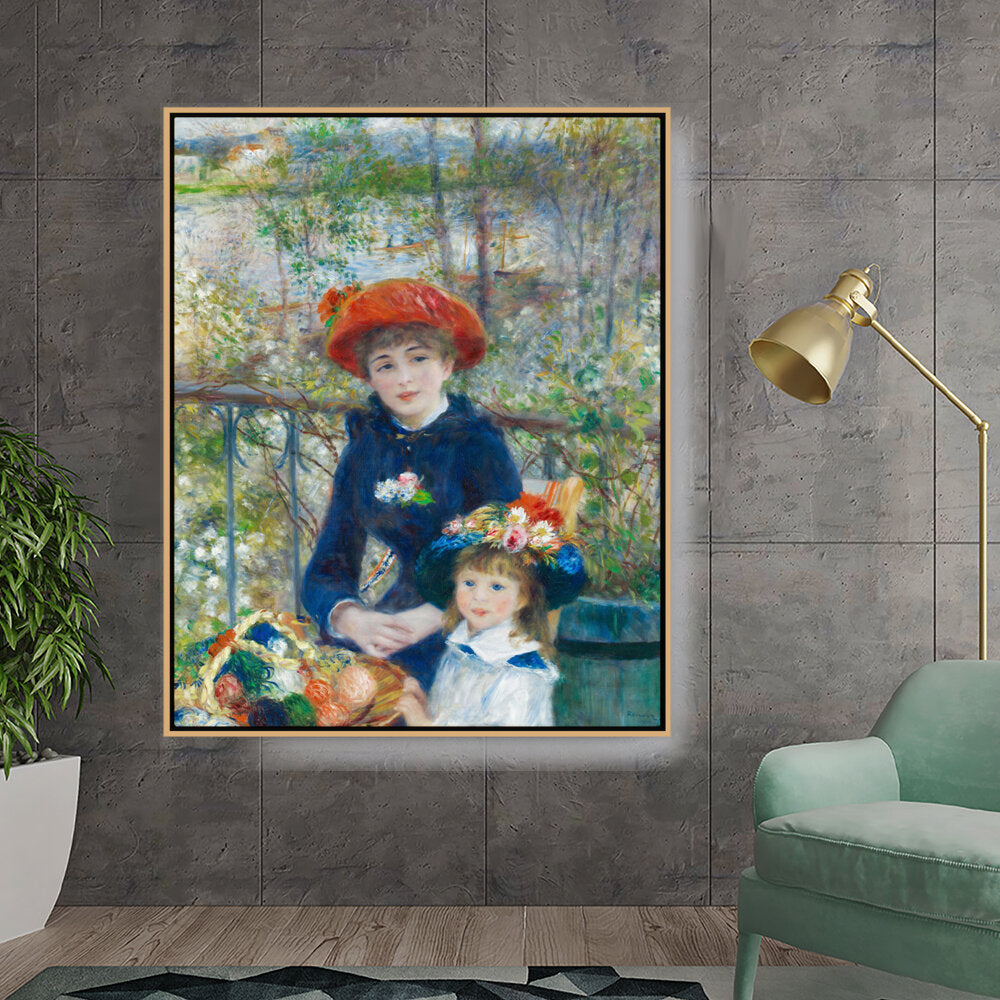 Two Sisters On The Terrace - FLOATING FRAME