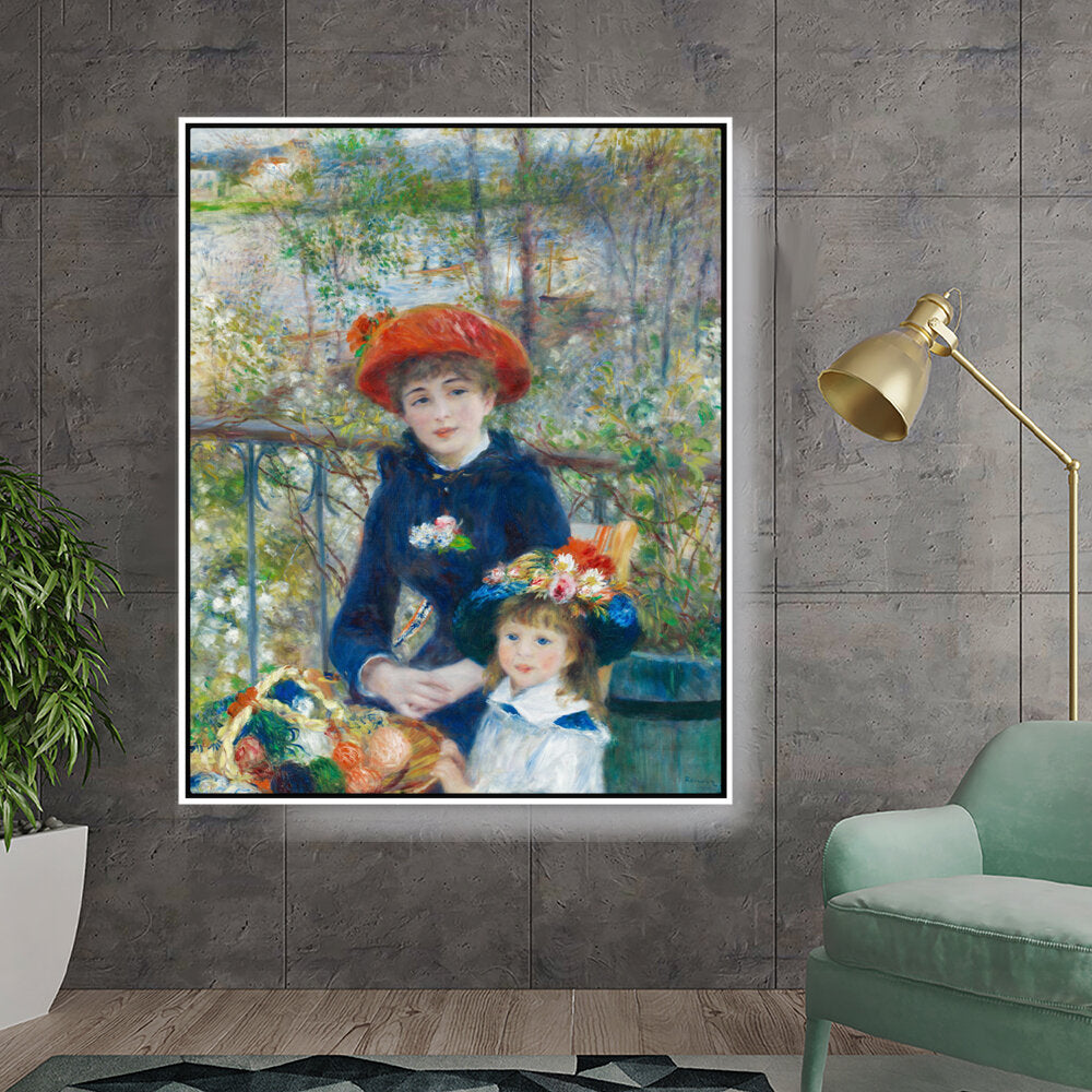 Two Sisters On The Terrace - FLOATING FRAME