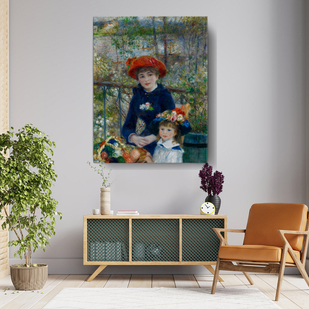 Two Sisters On The Terrace - Wall Canvas