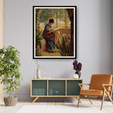 Madame Monet Embroidering - WALL MOUNT FRAME