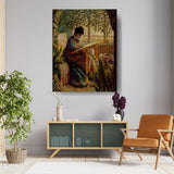 Madame Monet Embroidering - Wall Canvas