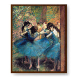 Dancers In Blue - Framed Canvas