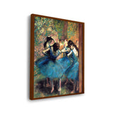 Dancers In Blue - Framed Canvas