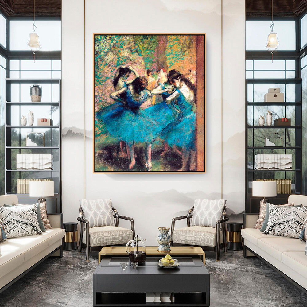 Dancers In Blue - FLOATING FRAME