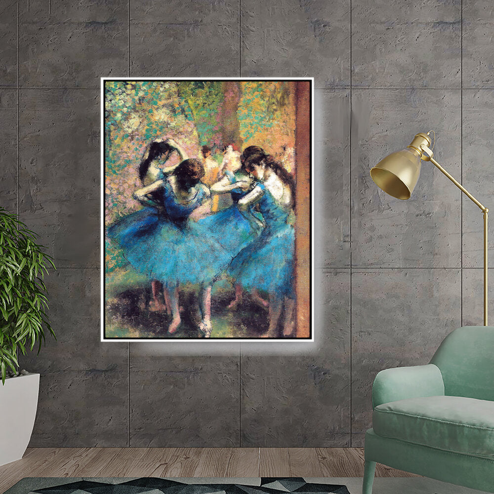 Dancers In Blue - FLOATING FRAME