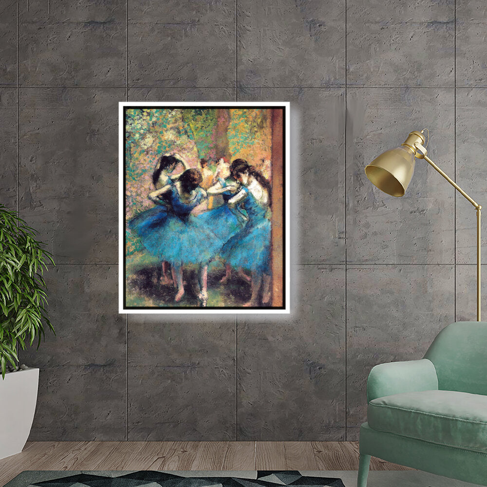 Dancers In Blue - FLOATING FRAME