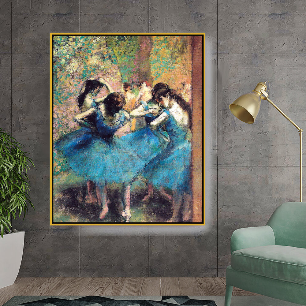 Dancers In Blue - FLOATING FRAME