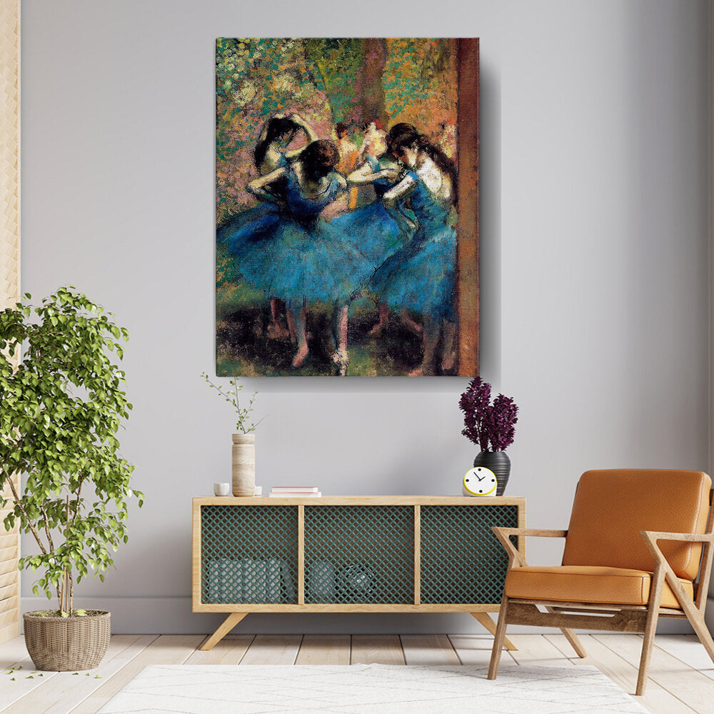 Dancers In Blue - Wall Canvas