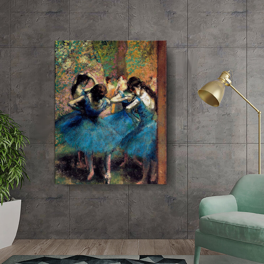 Dancers In Blue - Wall Canvas