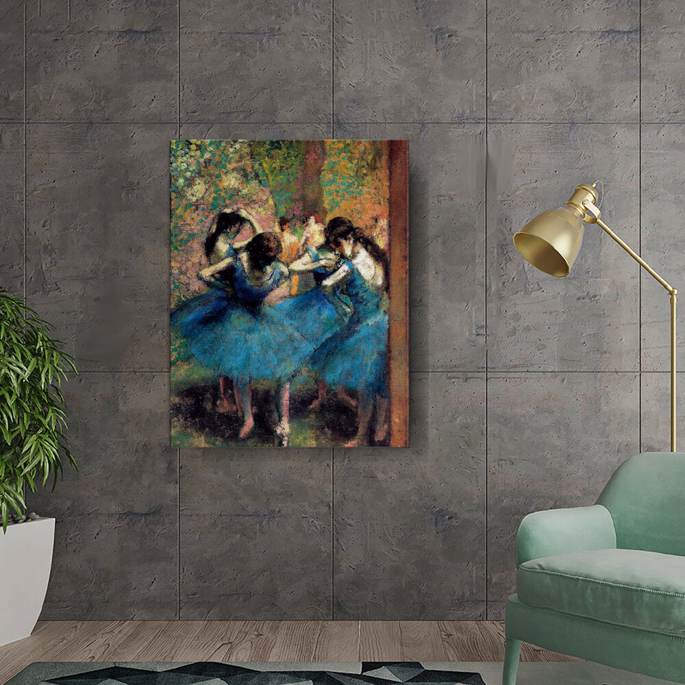 Dancers In Blue - Wall Canvas