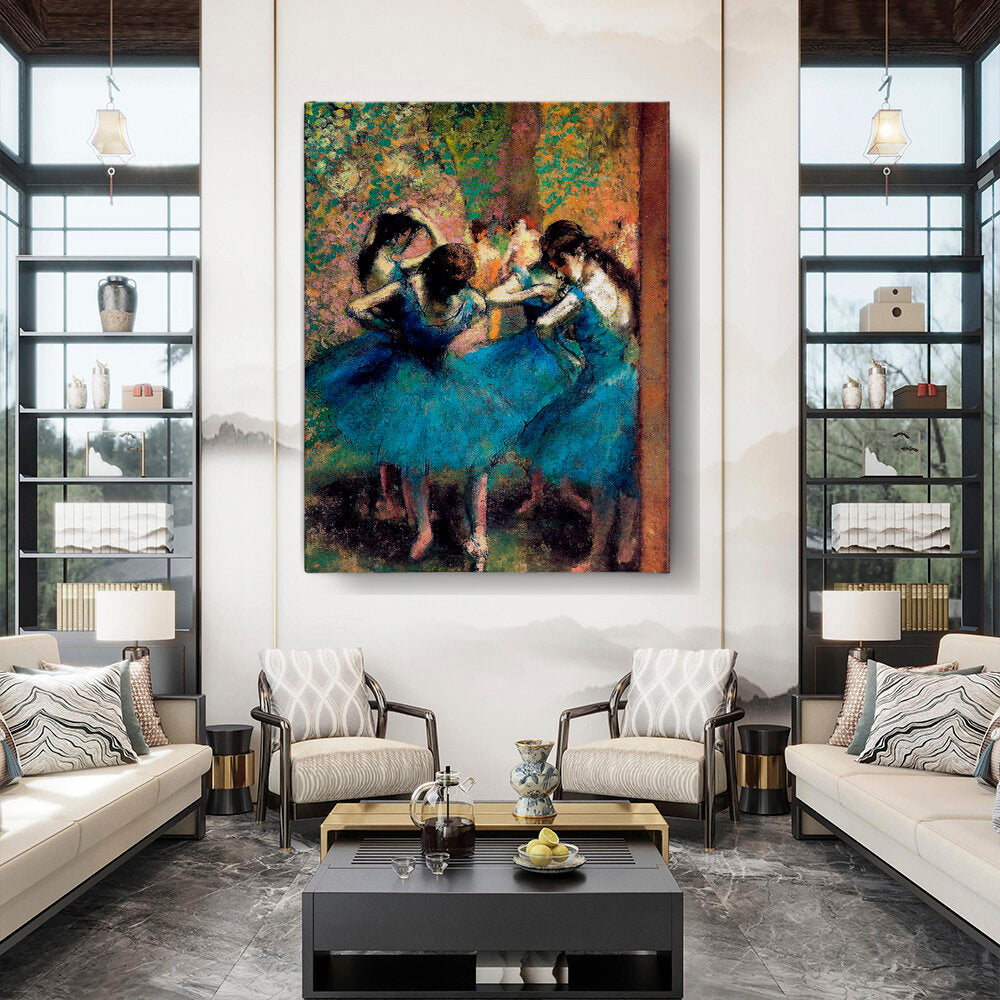 Dancers In Blue - Wall Canvas