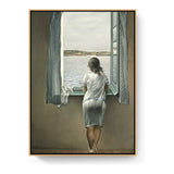 Young Woman At A Window - FLOATING FRAME