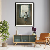 Young Woman At A Window - WALL MOUNT FRAME