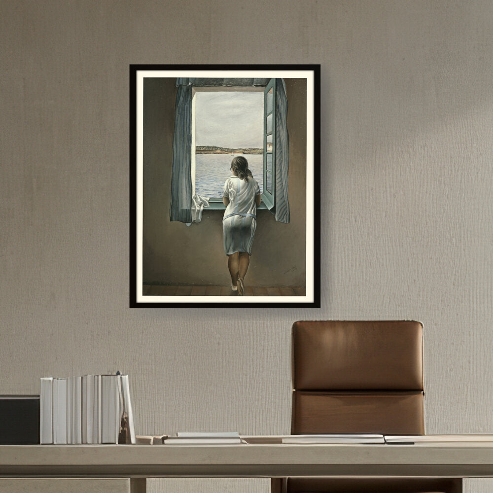 Young Woman At A Window - WALL MOUNT FRAME