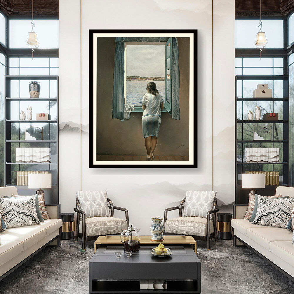 Young Woman At A Window - WALL MOUNT FRAME