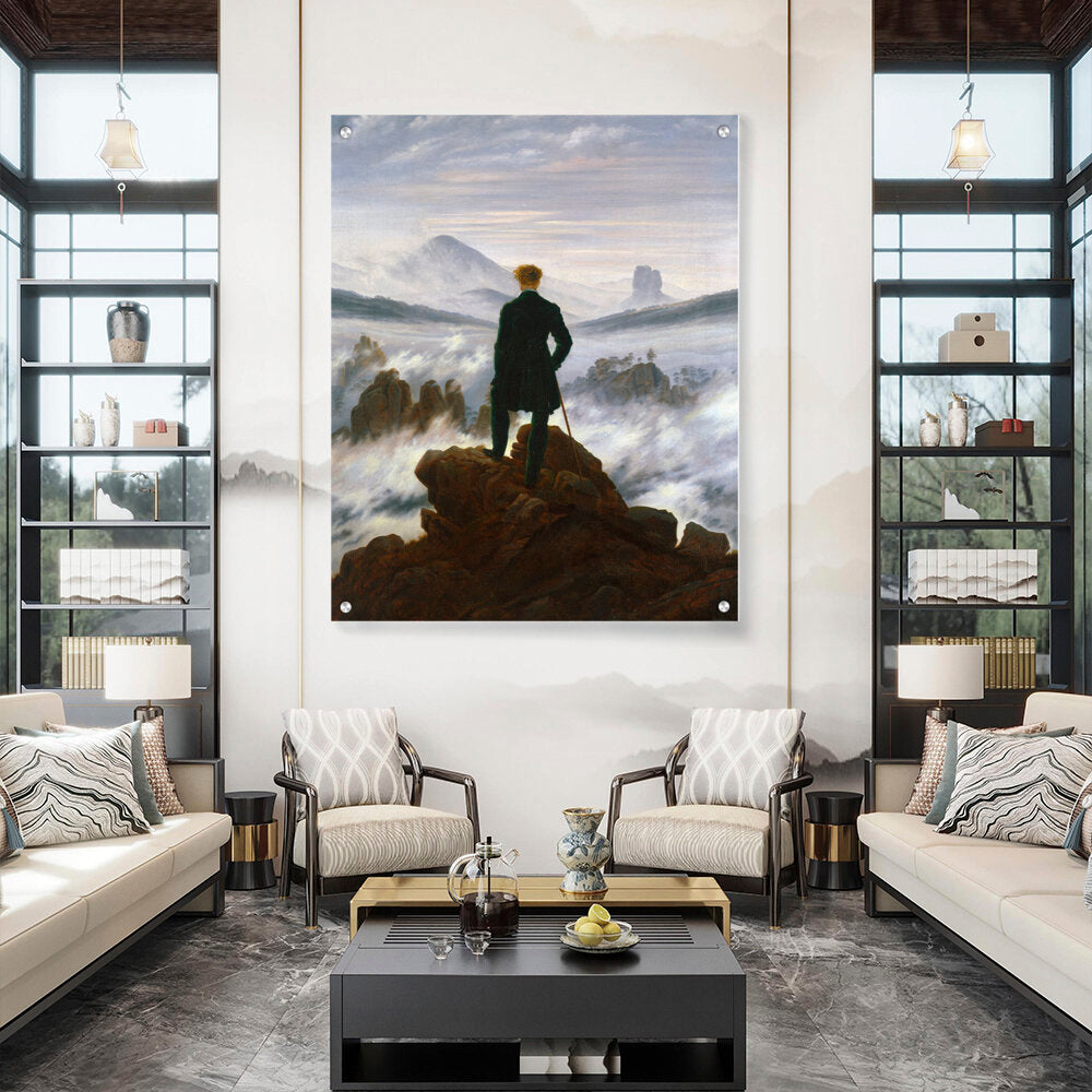 Wanderer Above The Sea Of Fog - Acrylic Wall Photo